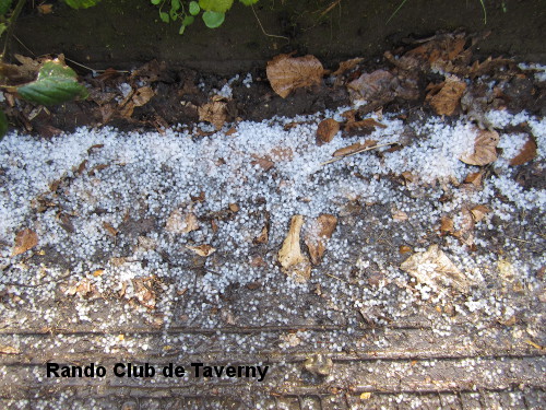 Résultat de l'averse de grêle lors de la Beaumontoise